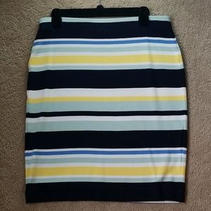 Ann Taylor stripped skirt-like new